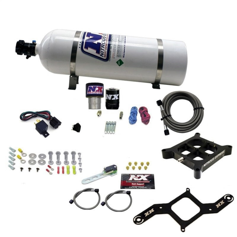 Nitrous Express Single Entry Crossbar RNC .178 4500 Flange Nitrous Kit (250-650HP) w/15lb Bottle, product view 1