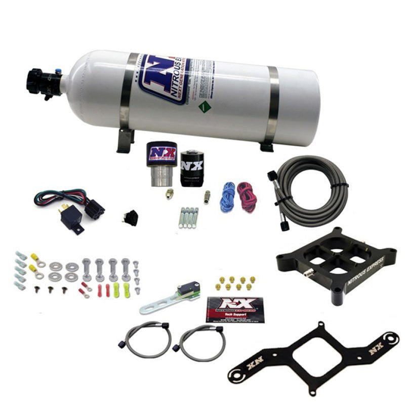 Nitrous Express Single Entry Crossbar RNC .178 4500 Flange Nitrous Kit (250-650HP) w/15lb Bottle, product view 2