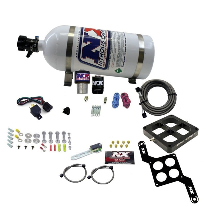 Nitrous Express Single Entry Crossbar RNC .178 4500 Flange Nitrous Kit (250-650HP) w/10lb Bottle, product view 3