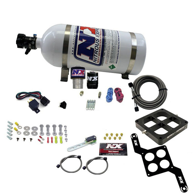 Nitrous Express Single Entry Crossbar RNC .178 4500 Flange Nitrous Kit (250-650HP) w/10lb Bottle, product view 5