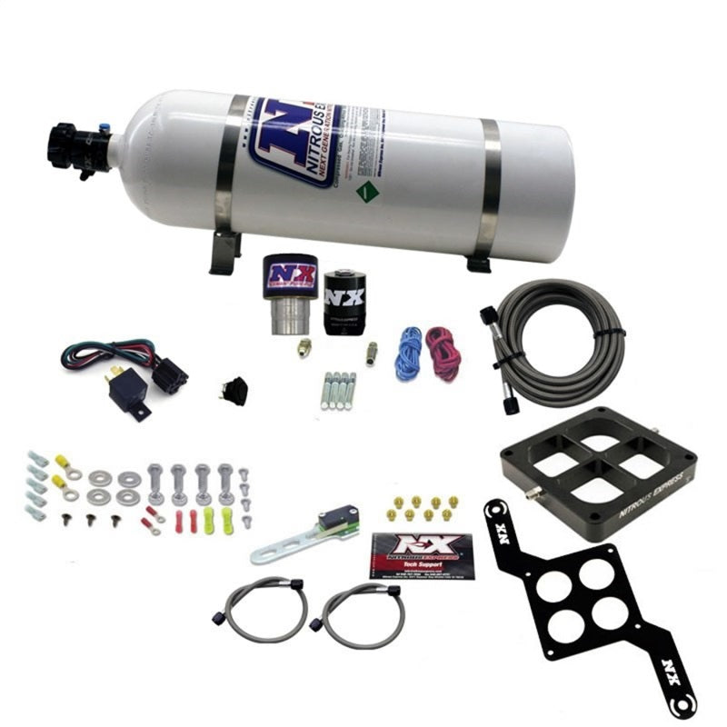 Nitrous Express Single Entry Crossbar RNC .178 4500 Flange Nitrous Kit (250-650HP) w/15lb Bottle, product view 3