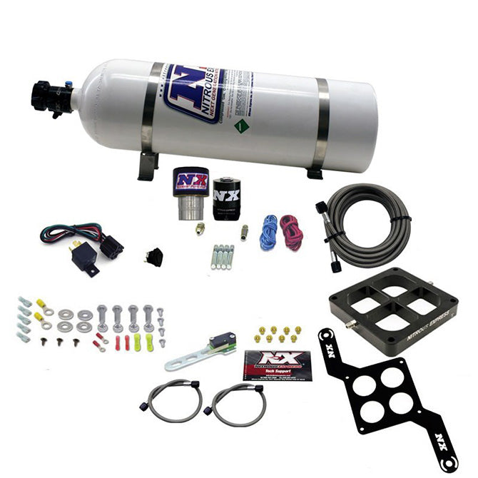 Nitrous Express Single Entry Crossbar RNC .178 4500 Flange Nitrous Kit (250-650HP) w/15lb Bottle, product view 5
