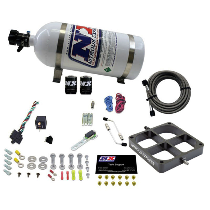 Nitrous Express Single Entry Crossbar 8500 Based Throttle Body Nitrous Kit w/10lb Bottle, product view 1