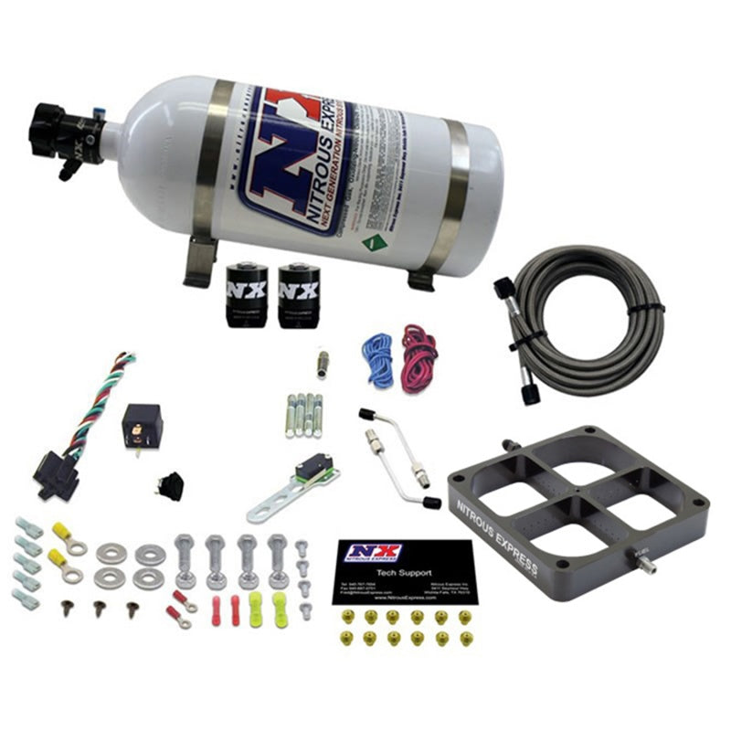 Nitrous Express Single Entry Crossbar 8500 Based Throttle Body Nitrous Kit w/10lb Bottle, product view 2