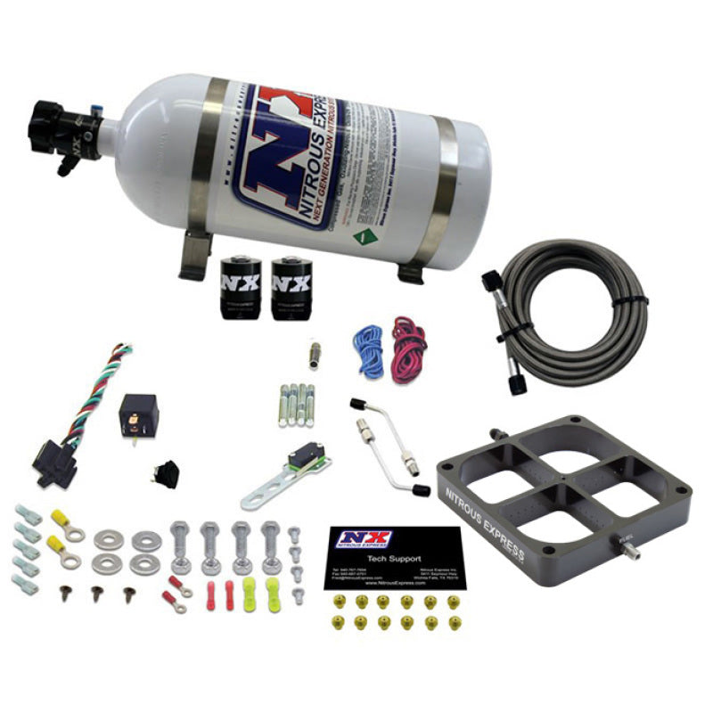 Nitrous Express Single Entry Crossbar 8500 Based Throttle Body Nitrous Kit w/10lb Bottle, product view 3