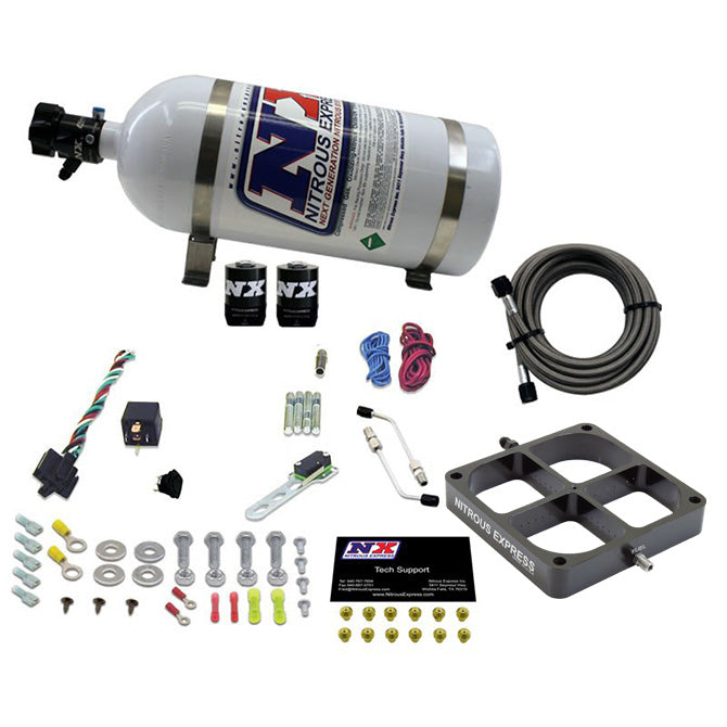 Nitrous Express Single Entry Crossbar 8500 Based Throttle Body Nitrous Kit w/10lb Bottle, product view 5
