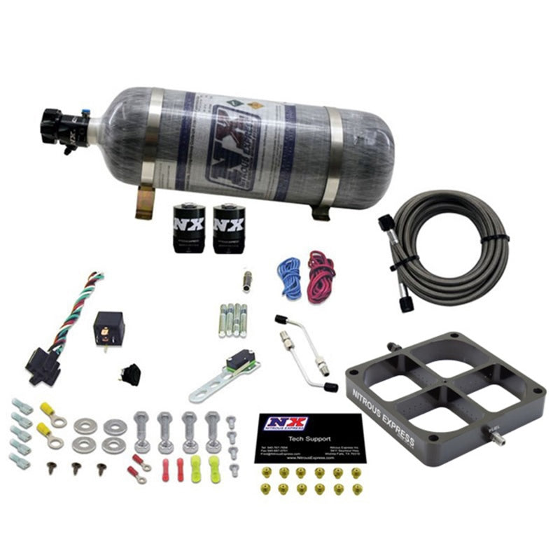 Nitrous Express Single Entry Crossbar 8500 Based Throttle Body Nitrous Kit w/12lb Composite Bottle, product view 2