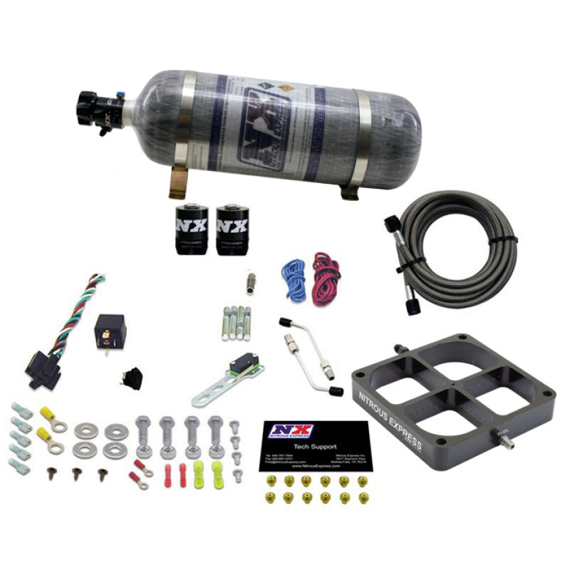 Nitrous Express Single Entry Crossbar 8500 Based Throttle Body Nitrous Kit w/12lb Composite Bottle, product view 3