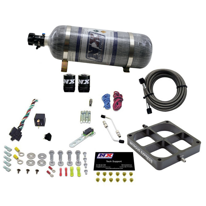 Nitrous Express Single Entry Crossbar 8500 Based Throttle Body Nitrous Kit w/12lb Composite Bottle, product view 5