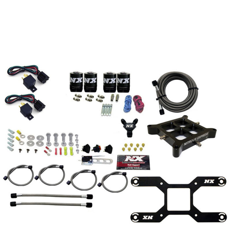 Nitrous Express 4150 Dual Stage Billet Crossbar Nitrous Kit (50-300 & 100-500HP) w/o Bottle, product view 3