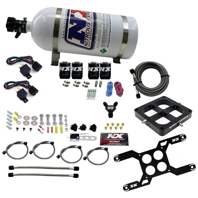 Nitrous Express Dominator Dual Stage Billet Crossbar Nitrous Kit (50-300 & 100-500HP) w/10lb Bottle, product view 5