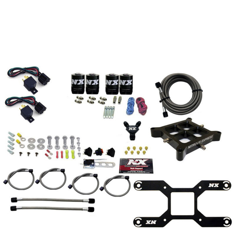 Nitrous Express Dry Quad Stage Billet Crossbar Plate System 100-2000hp (4150 Flange) w/o Bottle, product view 1