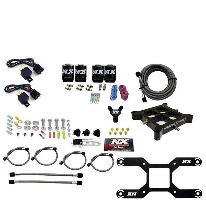 Nitrous Express Dry Quad Stage Billet Crossbar Plate System 100-2000hp (4150 Flange) w/o Bottle, product view 3