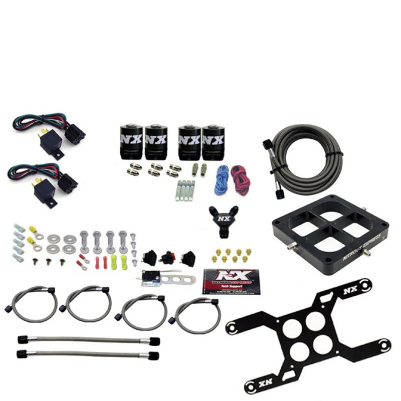 Nitrous Express Dry Quad Stage Billet Crossbar Plate System 100-2000hp (4500 Flange) w/o Bottle, product view 1