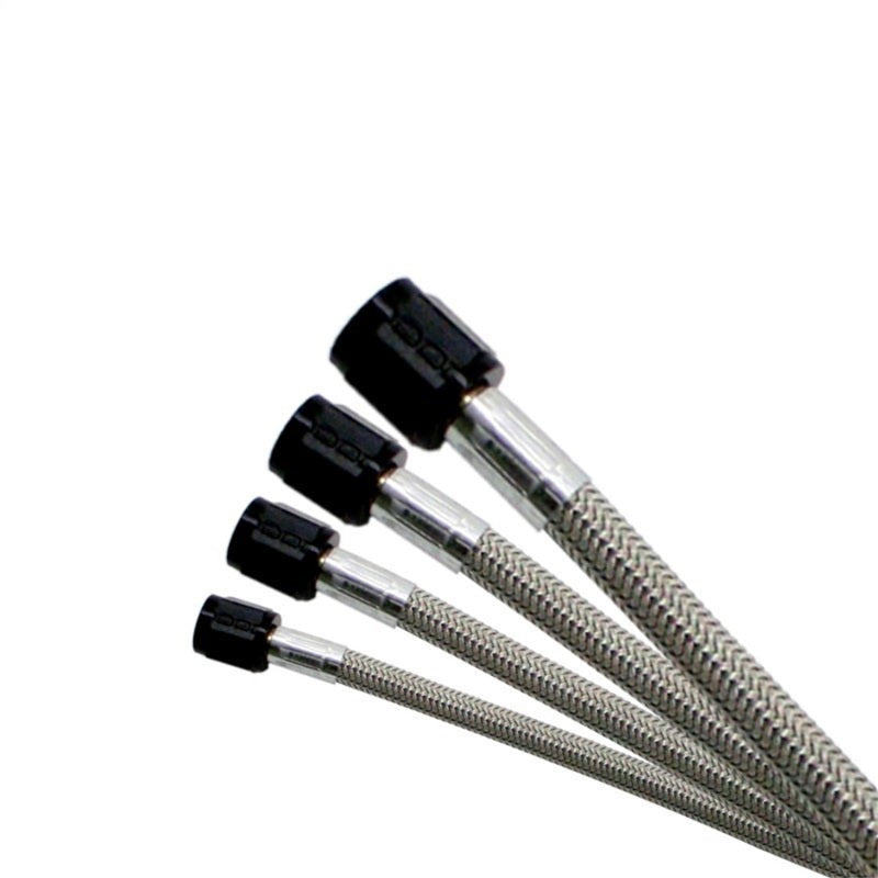 Nitrous Express 6AN 12in Stainless Steel Braided Hose - Black - Black Ops Auto Works