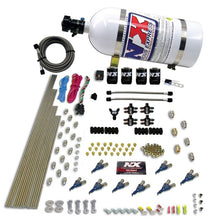 Load image into Gallery viewer, Nitrous Express 8 Cyl Piranha Direct Port 4 Solenoids Nitrous Kit (200-500HP) w/10lb Bottle, product view 1