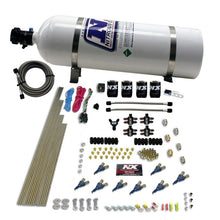 Load image into Gallery viewer, Nitrous Express 8 Cyl Piranha Direct Port 4 Solenoids Nitrous Kit (200-500HP) w/15lb Bottle, product view 2