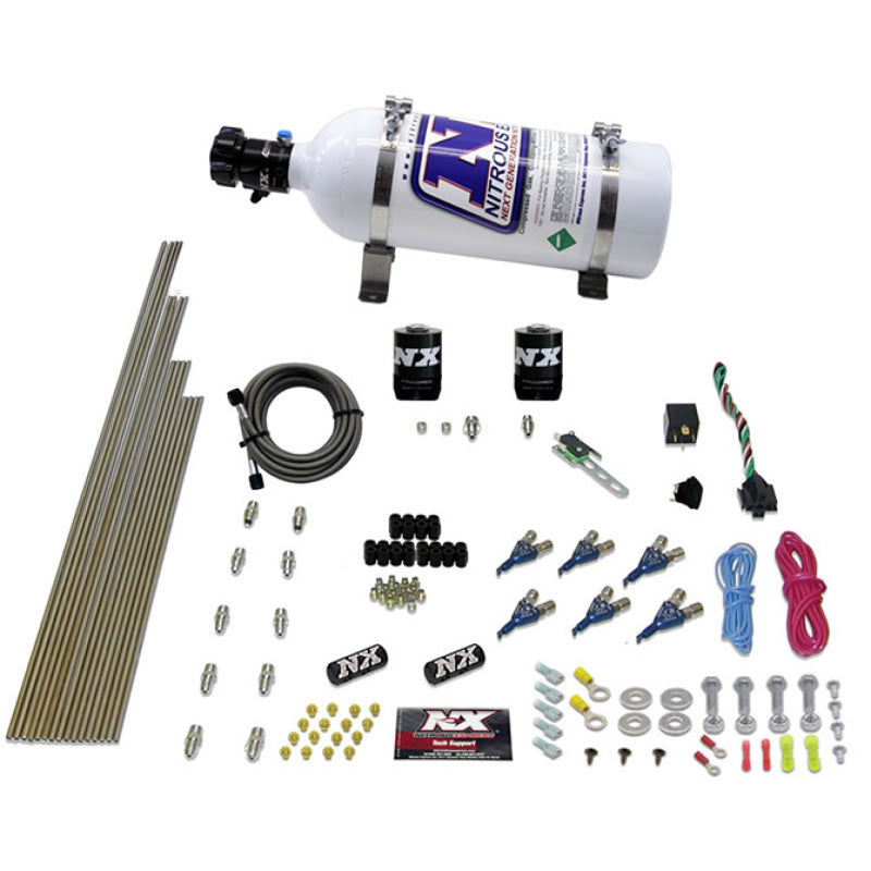 Nitrous Express 6 Cyl Gas Nitrous Kit (150-375HP) w/5lb Bottle, product view 1