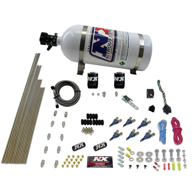 Nitrous Express 6 Cyl Gas Nitrous Kit (150-375HP) w/10lb Bottle, product view 5