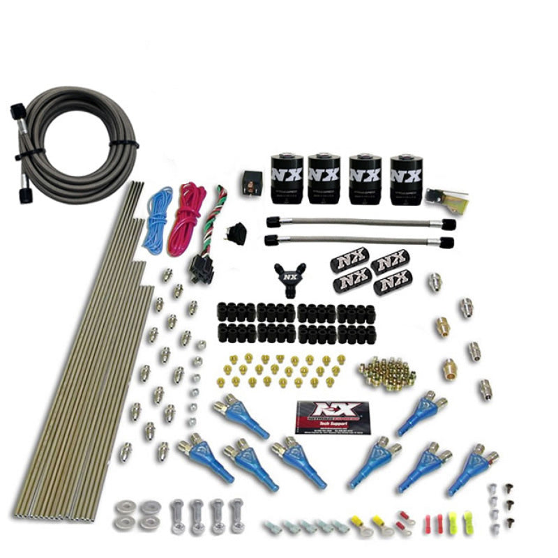 Nitrous Express 8 Cyl Shark Direct Port 4 Solenoids Nitrous Kit (200-600HP) w/o Bottle, product view 1