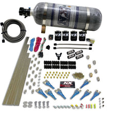 Load image into Gallery viewer, Nitrous Express 8 Cyl Shark Direct Port 4 Solenoids Nitrous Kit (200-600HP) w/Composite Bottle, product view 3