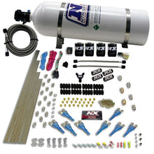 Load image into Gallery viewer, Nitrous Express 8 Cyl Shark Direct Port 4 Solenoids Nitrous Kit (200-600HP) w/15lb Bottle, product view 1