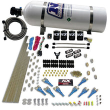 Load image into Gallery viewer, Nitrous Express 8 Cyl Shark Direct Port 4 Solenoids Nitrous Kit (200-600HP) w/15lb Bottle, product view 5