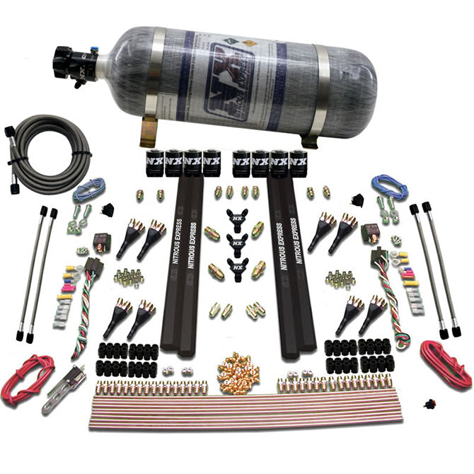 Nitrous Express SX2 Dual Stage 8 Solenoid /Gasoline Nitrous Kit (200-1200HP) w/Composite Bottle, product view 5