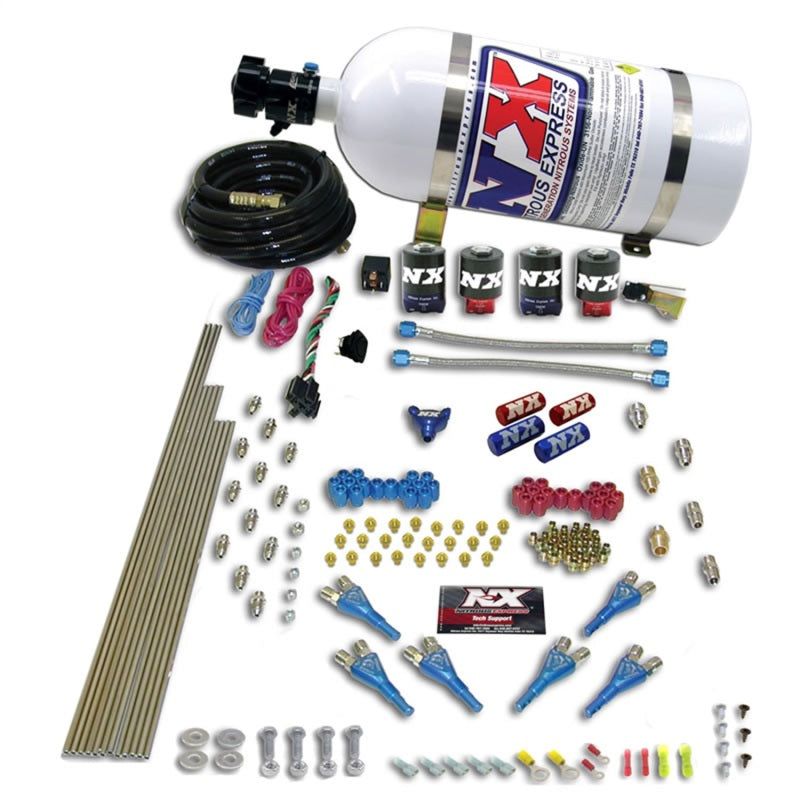 Nitrous Express Pro-Shk/Alc 4 Solenoids Nitrous Kit (250-650HP) w/Composite Bottle, product view 2