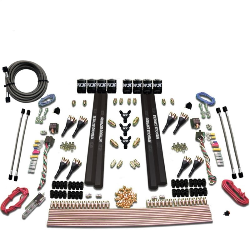 Nitrous Express SX2 Dual Stage/Alcohol 8 Solenoid Nitrous Kit (200-1200HP) w/o Bottle, product view 1