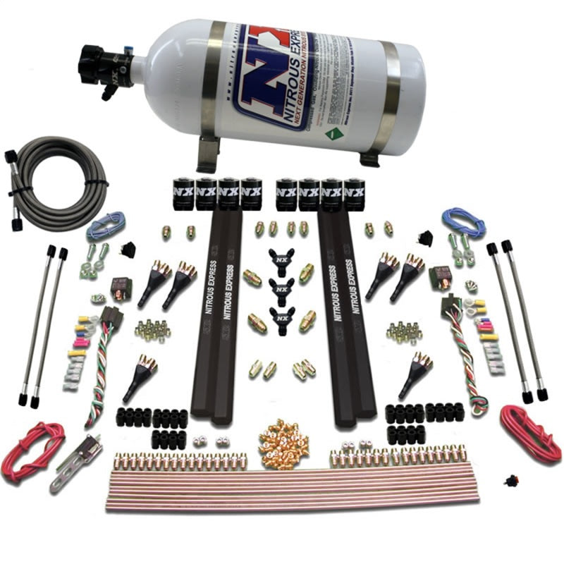 Nitrous Express 6 Cyl SX2 Dual Stage Nozzle Nitrous Kit w/10lb Bottle, product view 4