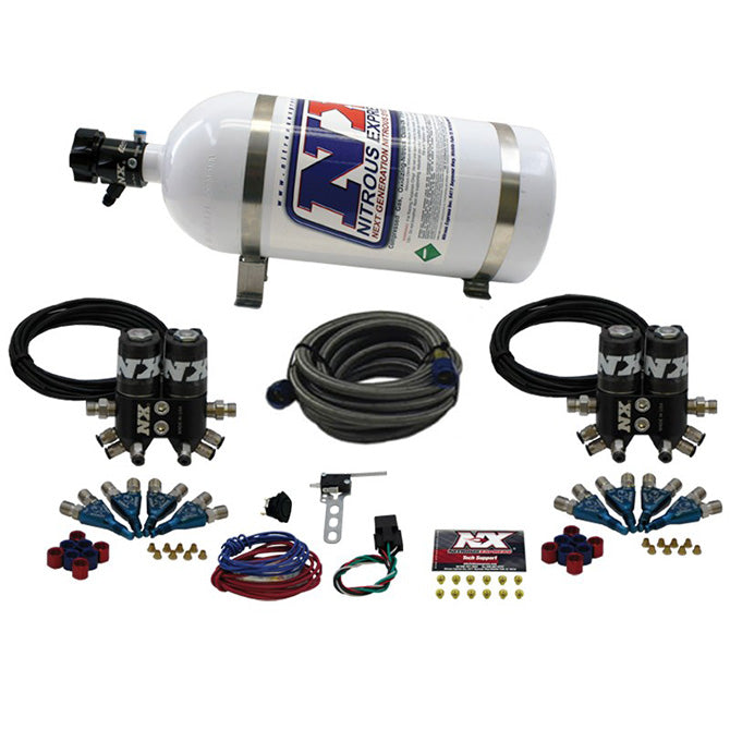 Nitrous Express Street Shark Gas 4 Solenoids Nitrous Kit (100-150-250HP) w/10lb Bottle, product view 6
