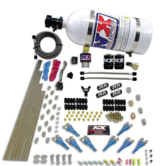 Nitrous Express Pro-Shk/Gas (200-600HP) 2 Fuel 1 Supershark Solenoid Nitrous Kit w/10lb Bottle, product view 5