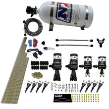 Load image into Gallery viewer, Nitrous Express 8 Cyl Shark Direct Port 4 Solenoids Nitrous Kit (200-600HP) w/10lb Bottle, product view 2
