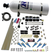 Load image into Gallery viewer, Nitrous Express 8 Cyl Shark Direct Port 4 Solenoids Nitrous Kit (200-600HP) w/15lb Bottle, product view 5