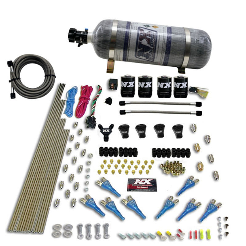 Nitrous Express Pro-Shk/Gas 4 Solenoids Nitrous Kit (250-650HP) w/Composite Bottle, product view 3