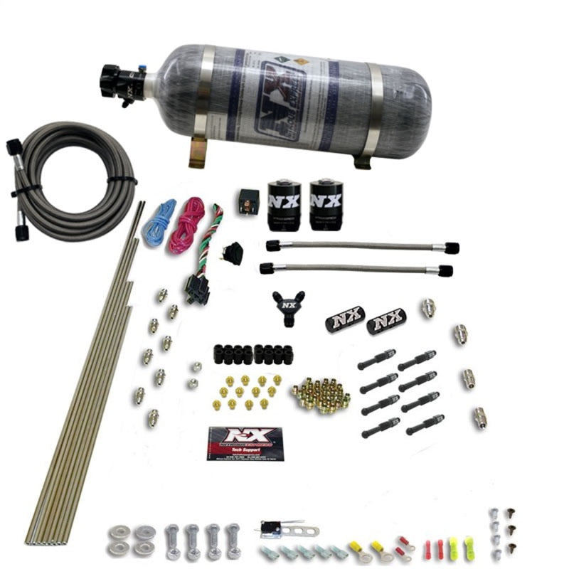 Nitrous Express 8 Cyl Dry Direct Port 2 Solenoids Nitrous Kit (200-600HP) w/Composite Bottle, product view 1