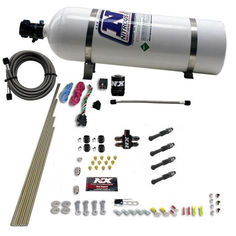 Nitrous Express Dry Direct Port Nitrous Kit 4 Cyl w/15lb Bottle, product view 2