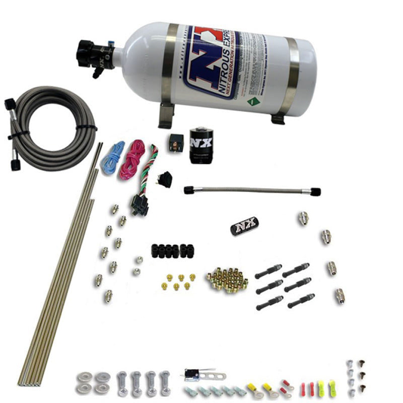 Nitrous Express 6 Cyl Dry Direct Port Nitrous Kit w/ 12lb Bottle, product view 1