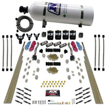 Load image into Gallery viewer, Nitrous Express 8 Cyl Dry Direct Port Dual Stage 4 Solenoids Nitrous Kit (200-600HP) w/15lb Bottle, product view 1