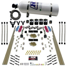 Load image into Gallery viewer, Nitrous Express 8 Cyl Dry Direct Port Dual Stage 4 Solenoids Nitrous Kit (200-600HP) w/15lb Bottle, product view 2
