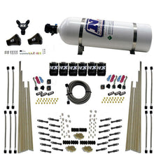 Load image into Gallery viewer, Nitrous Express 8 Cyl Dry Direct Port Three Stage 6 Solenoids Nitrous Kit (200-600HP) w/15lb Bottle, product view 1