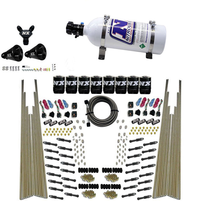Nitrous Express 8 Cyl Dry Direct Port Four Stage 8 Solenoids Nitrous Kit (200-600HP) w/5lb Bottle, product view 5