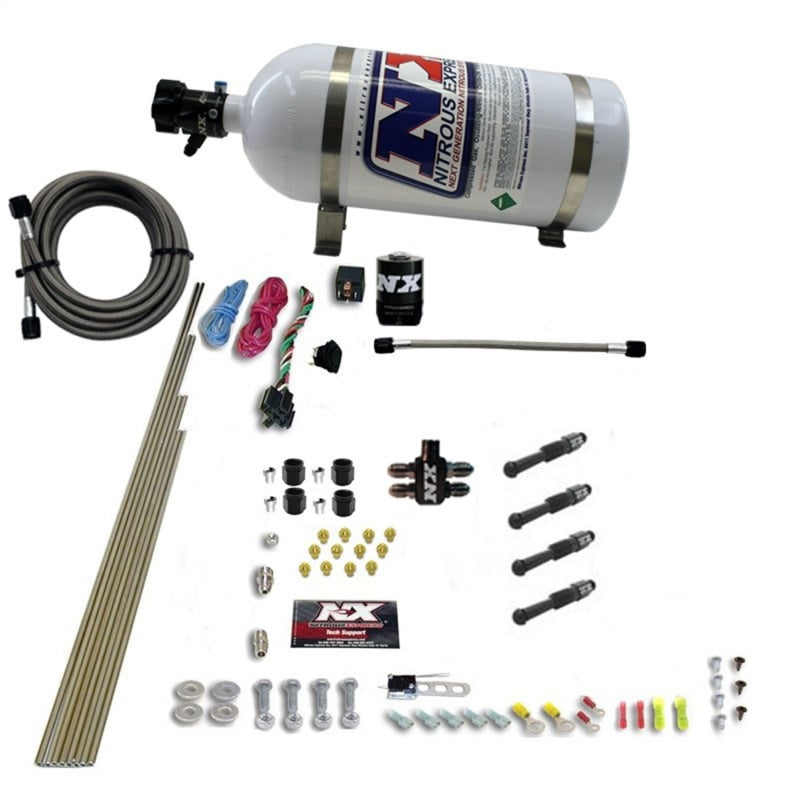 Nitrous Express Dry Direct Port Nitrous Kit 4 Cyl w/10lb Bottle - Black Ops Auto Works