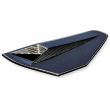 Load image into Gallery viewer, Close-up of genuine 3K carbon fiber twill and UV clear coat