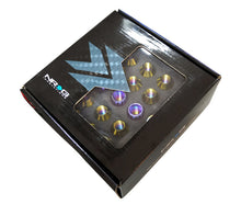Load image into Gallery viewer, NRG 200 Series M12 X 1.5 Titanium Lug Nut Set - 21 Pc w/Lock Key Socket - Neochrome - Black Ops Auto Works