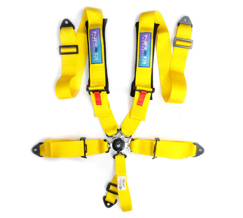 NRG 5PT 3in. Seat Belt Harness / Cam Lock - Yellow - Black Ops Auto Works