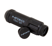 Load image into Gallery viewer, NRG 700 Series M12 X 1.25 Steel Lug Nut w/Dust Cap Cover Set 21 Pc w/Locks &amp; Lock Socket - Black - Black Ops Auto Works
