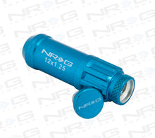 Load image into Gallery viewer, NRG 700 Series M12 X 1.25 Steel Lug Nut w/Dust Cap Cover Set 21 Pc w/Locks &amp; Lock Socket - Blue - Black Ops Auto Works