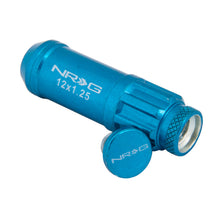 Load image into Gallery viewer, NRG 700 Series M12 X 1.25 Steel Lug Nut w/Dust Cap Cover Set 21 Pc w/Locks &amp; Lock Socket - Blue - Black Ops Auto Works